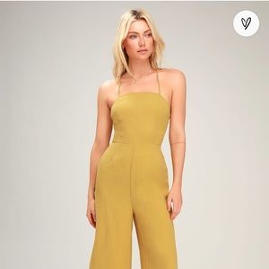Lace up back jumpsuit